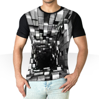 خرید پستی تی شرت سه بعدی Blocks اصل