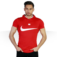 خرید پستی تی شرت کلاه دار Nike طرح Red اصل