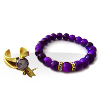 خرید پستی ست دستبند و انگشتر Violet اصل